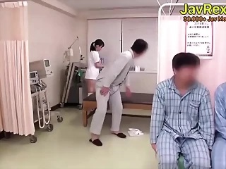 JAV FFM Messy Threesome With Male Patient In Front Of His Wife